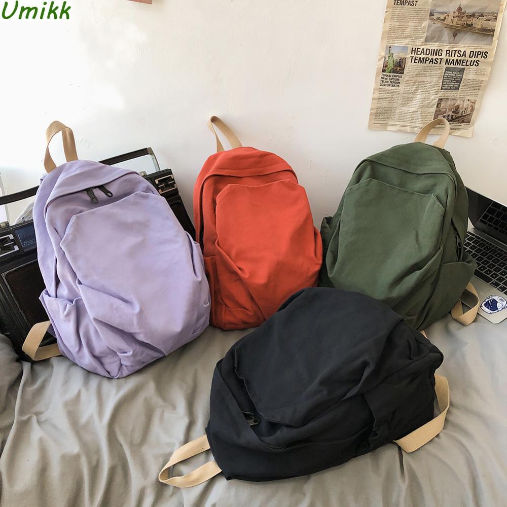 

Унисекс ретро рюкзак для ноутбука однотонный холст простой рюкзак для книг регулируемый ремень повседневный рюкзак подростковый рюкзак