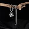 New Necklace Hollow Sun Men's Ins Trend Simple Versatile Slavic Pendant