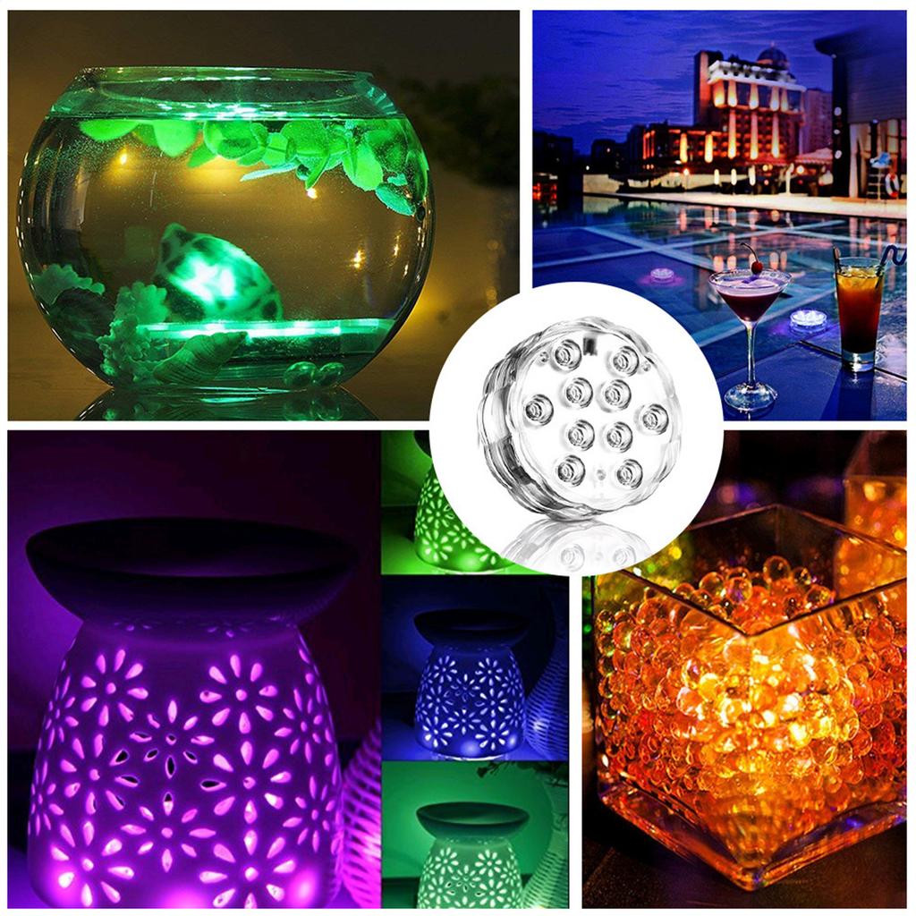 Submersible LED Lights RGB Waterproof IP65 Underwater Lamps with Remote Control