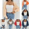 Women Autumn Cardigans Sweaters Batwing Sleeve Irregular Knitted Shawl Sweater Coats Outerwear Jackets