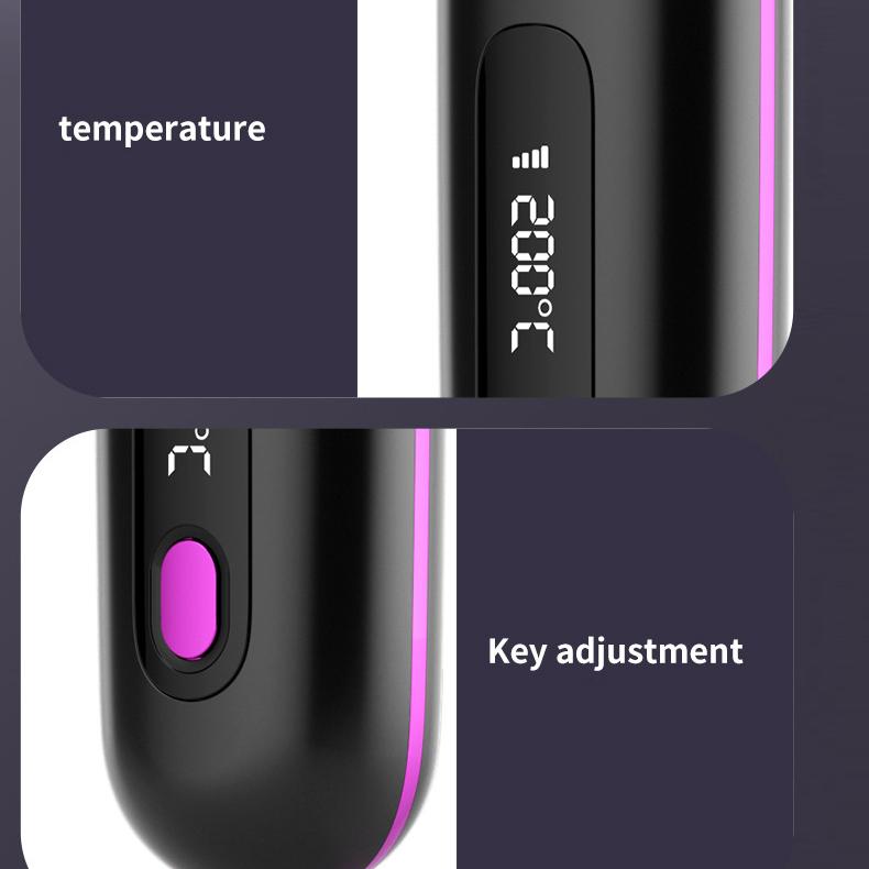 Digitální displej USB Hřeben pro rovnání vlasů Nastavitelná teplota Žehlička na vlasy pro ženy Nástroje pro úpravu vlasů pro ženy