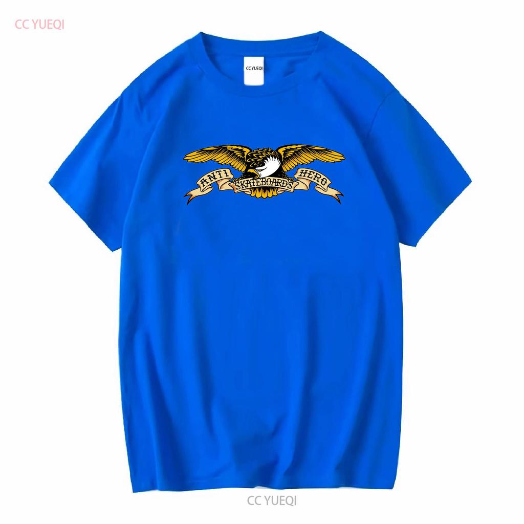 Anti Hero EAGLE LOGO Skateboard T Shirt GOLD Vintage Washed Comfortable Versatile Soft Stylish Streetwear Slightly Fashion