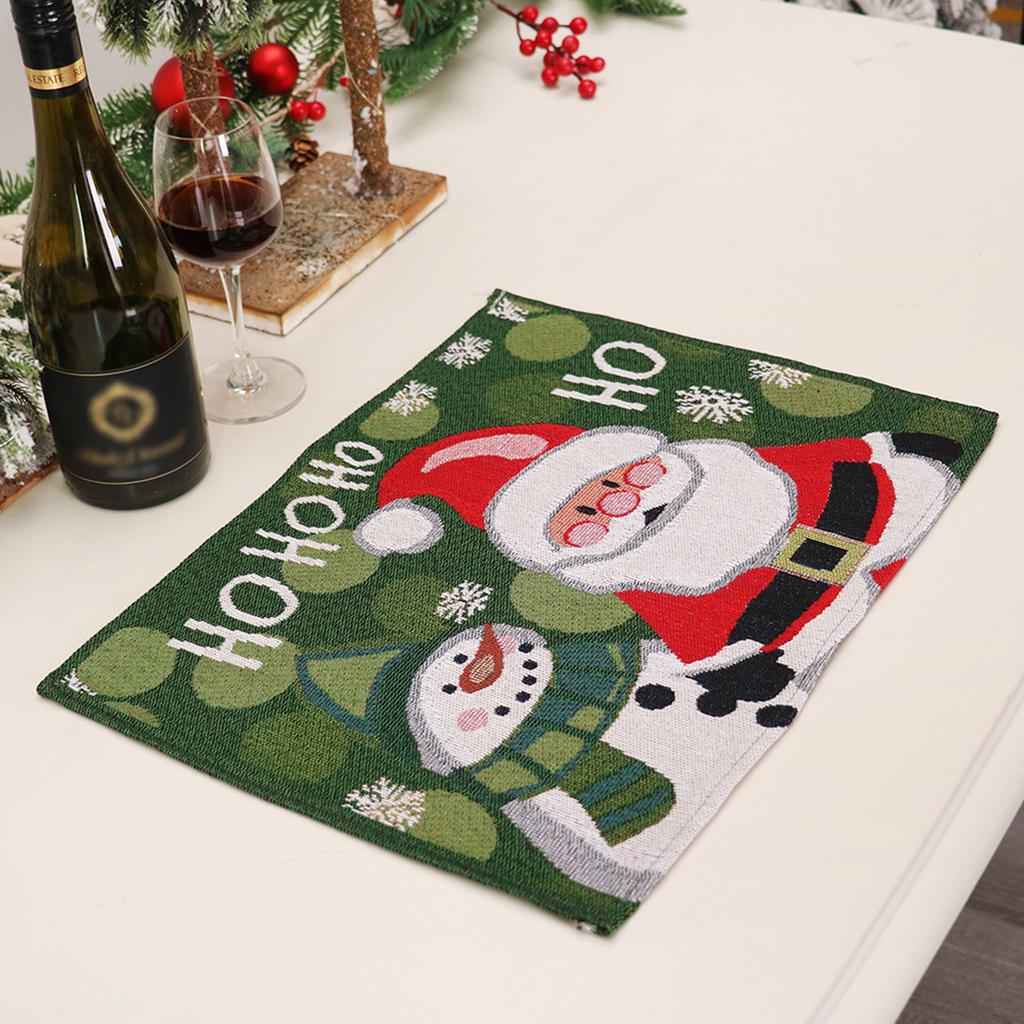 Snögubbe Jul Placemats Jul Bordstabletter Matsalsdekor Värmebeständiga Julbordsunderlägg