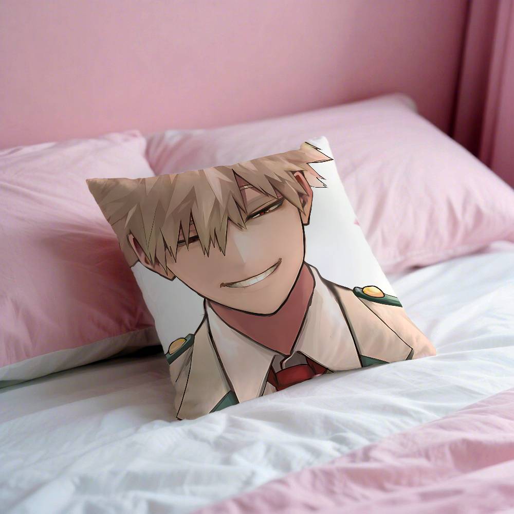 Cute B-Bakugo Katsuki-S Anime Throw Pillow Covers Pattern Cushion Cover Suitable For Sofa Bedroom Car Pillow Cover