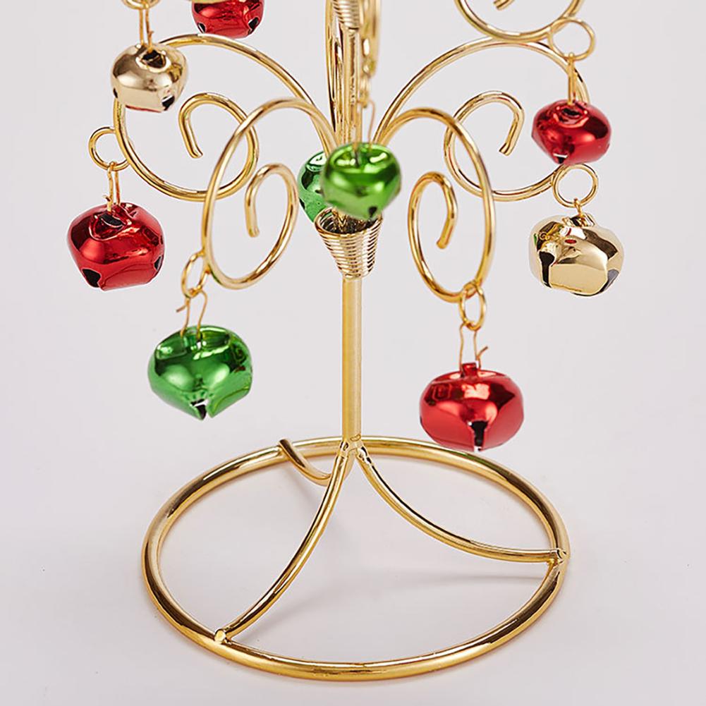 Bell Tabletop Christmas Tree Table Centerpiece Wrought Iron Vintage Style Christmas Mini Christmas Tree for Shelf Mini Christmas Tree