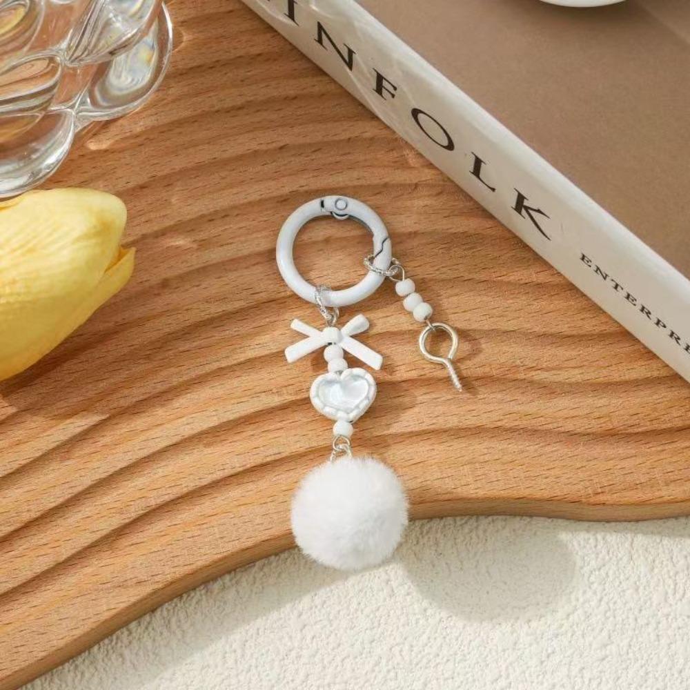 Accessories Hairball Mobile Phone Chain Beaded DIY Handmade Hairball Chain Blind Box Cute Grain Lanyard Pendant Keychain