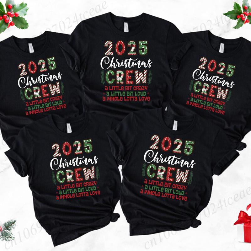 2025 Christmas Crew Matching T-Shirts, Making Memories Together Christmas Family Group Tee Shirt, Christmas Crew T-Shirts Gift