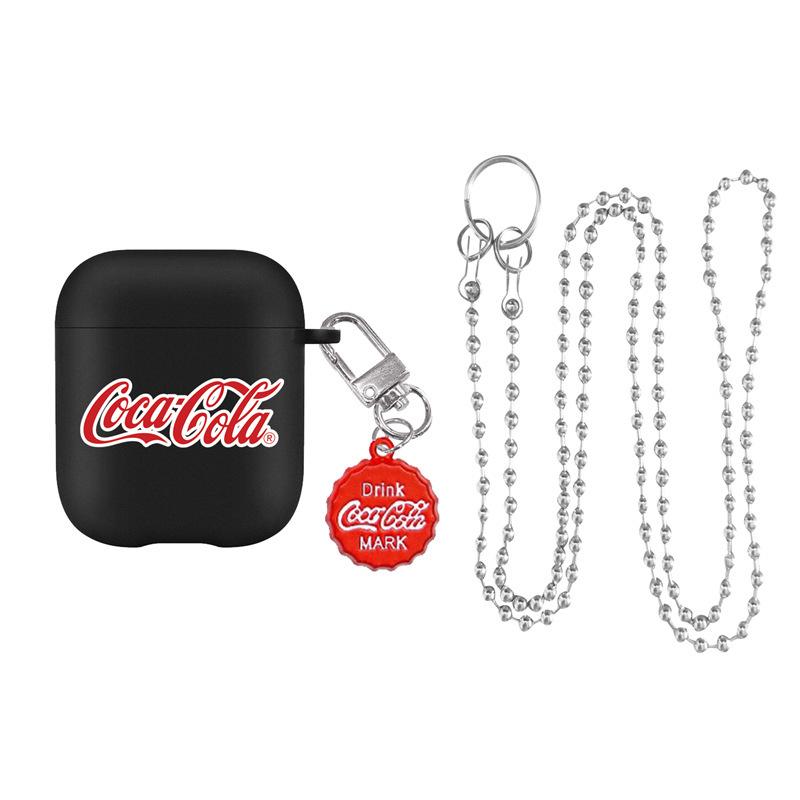 Frosted red cola for apple AirPods pro1/2/3 generation bluetooth wireless headset cover creative soft case male
