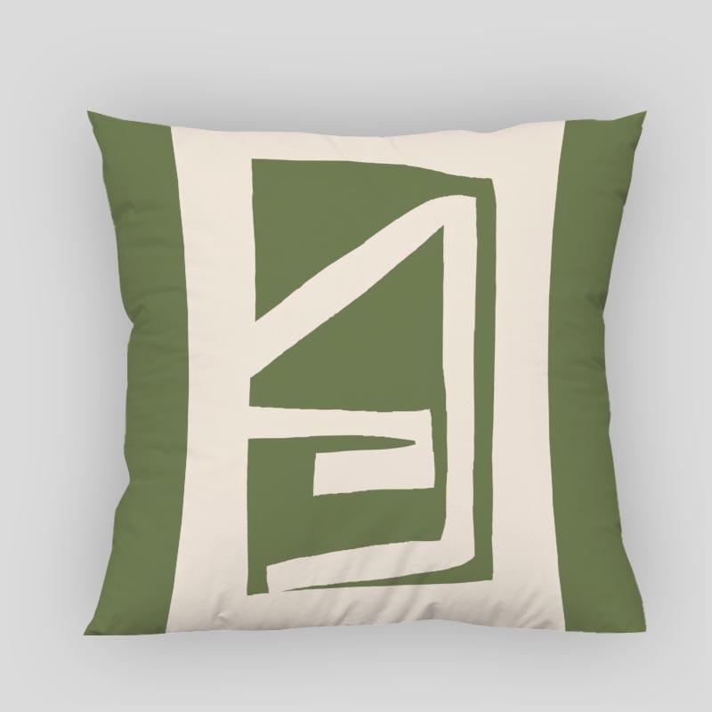 New Custom Modern Green Style Pillowcases Printed Square Pillowcase Home Decorative Zipper Pillow Cover 35X35Cm40X40Cm(One Side)