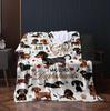 1PC Throw Cute Dachshunds Flannel Blanket for Couch Bed Sofa Warm Blankets Perfect Festival Gifts for a Girl Boy Who Loves Dogs