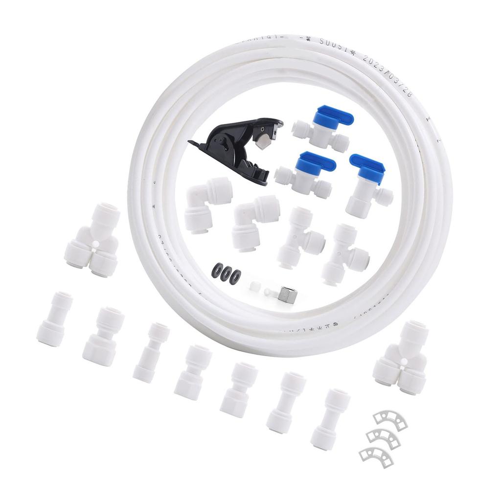 Water Filter System Pipe Hose Connector Kits Compatible For Refrigerator And Coffee Machine With Quick Connect Fittings
