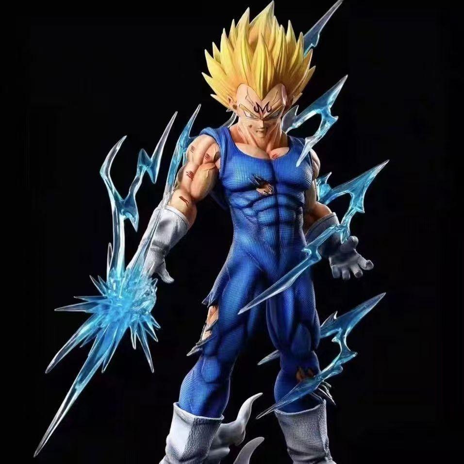27cm Dragon Ball Z Majin Vegeta Anime Figure Self-destruct Super Saiyan Action Figures Pvc Statue Figurine Model Toys Gift