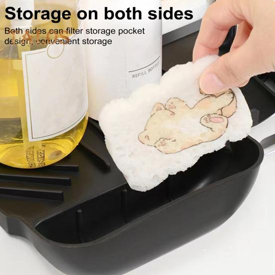 Vodovodná podložka pod odkapávací podložku kuchyňského dřezu s kapsami na filtr Zásobník na mýdlo na nádobí pro kuchyňský dřez