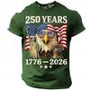 America 250th Birthday Eagle Flag 250 Years 1776-2026 Unisex Men's T-Shirts Casual Style Man Women Tees Vintage Men's Clothing