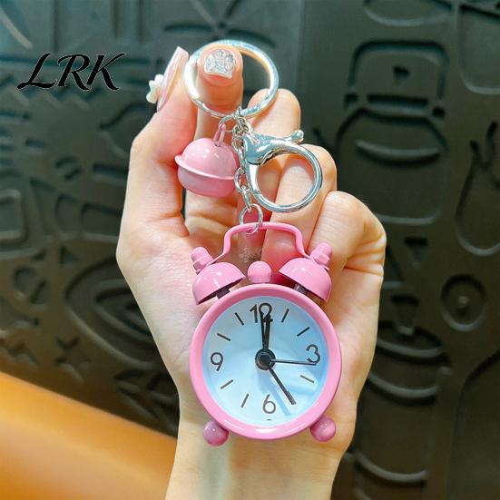 Alarm Clock Key Ring Keychain Pendant with Built-In Micro Clock, Holder for Commuters Students And Travelers, Sturdy Iron Design Portable Timekeeping
