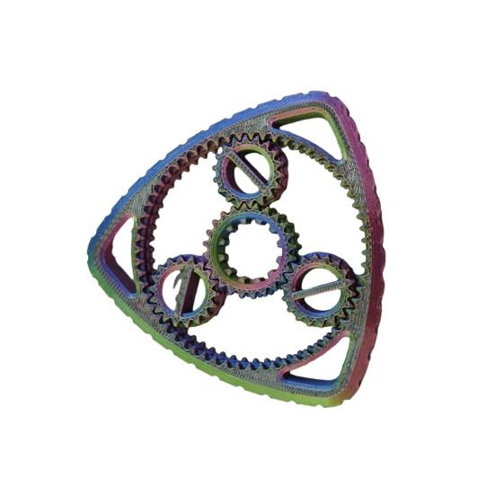 

3D Printed Triangle Fidget Spinner Stress Anxiety Relief Interlocking Gear Fingertip Toy Home Office Worker Relaxation Spinning Gear Desk