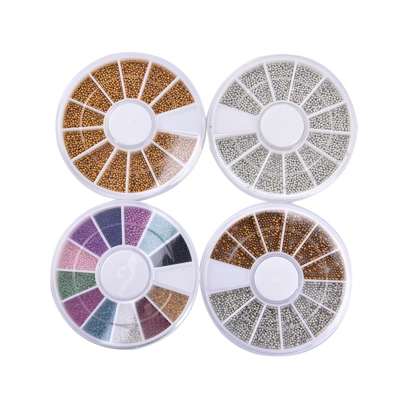 3D Mikroperlen Nailart Kaviarspitzen Dekoration Maniküre DIY Rad