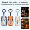 Wine Bottle Opener Ergonomic Handle Wing Corkscrew with Non-Slip Grip Dual Function Bottle Opener for Cork Beer Caps Portable Bar Tool for Home Party