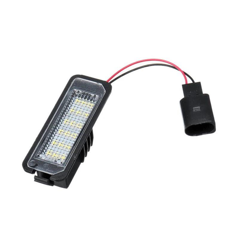 2Pcs 12V 18 LED Car Number License Plate Lights Lamps White For VW GOLF 4 5 6 7 Lupo Scirocco Polo 9N 6R Passat B6 Phaeton