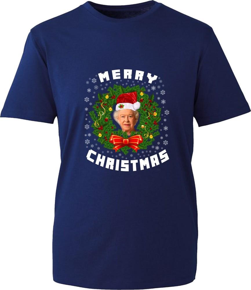 Queen Elizabeth Ii Merry Christmas TShirt British Royal Queen Xmas Memorial Top S
