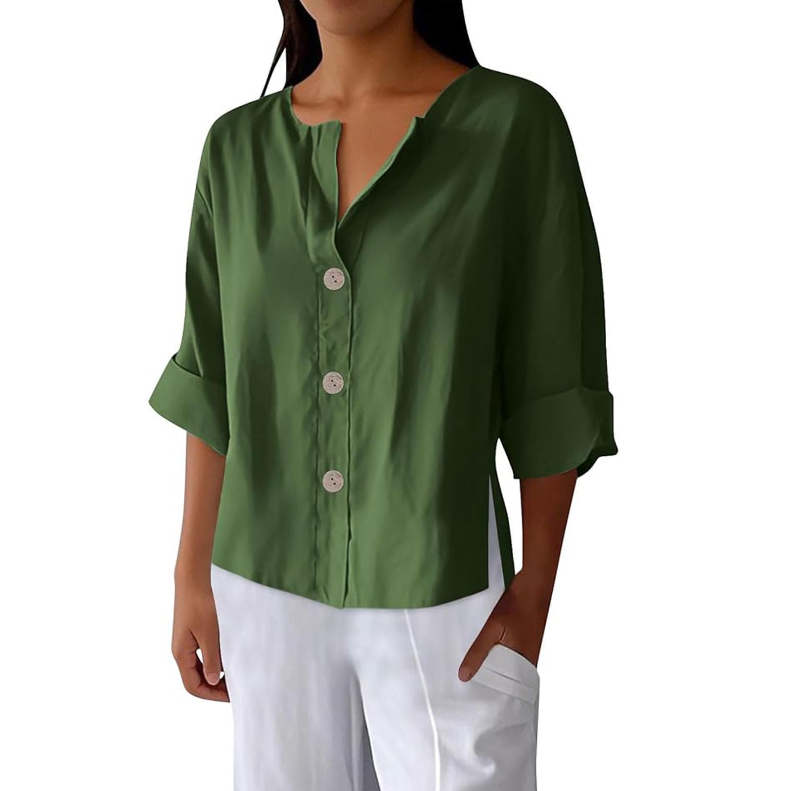 

Women s Fashion Casual Colour T,Shirt Top XXL зелений