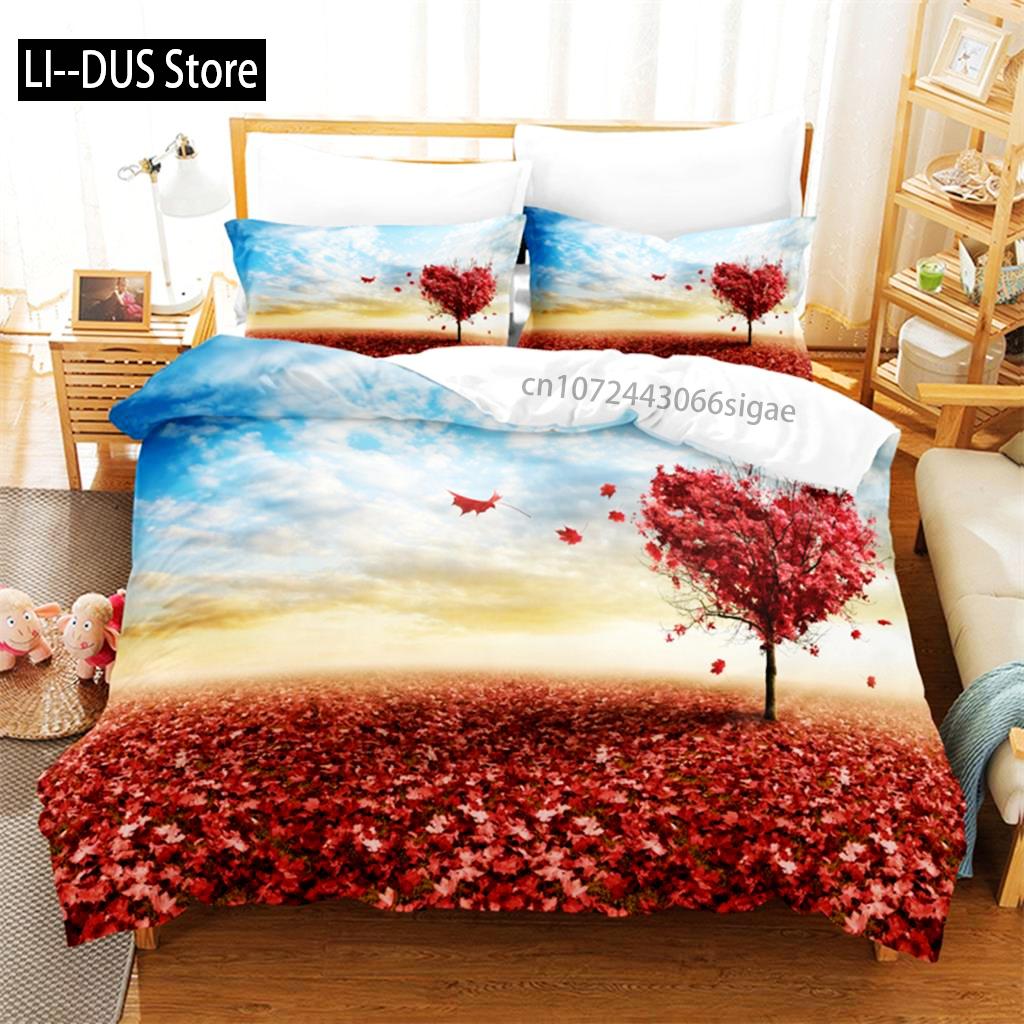 Love Pattern Bedding Set Duvet Cover Set 3d Bedding Digital Printing Queen Size Bedding Set Fashion Design