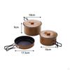 3 Pieces Camping Cooking Set Cookware Pots and Pans for Campfire