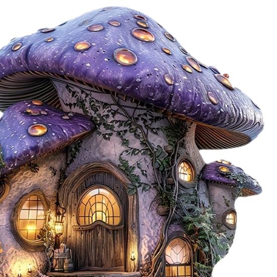 Mushroom House Garden Stake Weatherproof Fade-Resistant Pathway Marker Stake Lawn