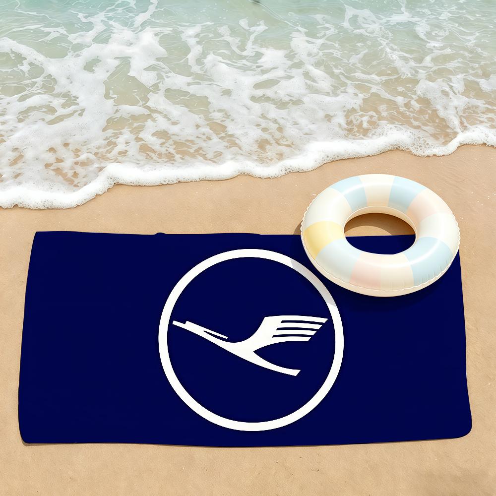 Fashion print L-Lufthansa Towel Drying Bath Towel Applicable To Light Swimming Camping Yoga Beach Out