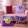 Qatar QAT Flag Cushion Cover EcoFriendly Odorless Healthy Pillowcase Soft Comfortable KidSafe No Filling