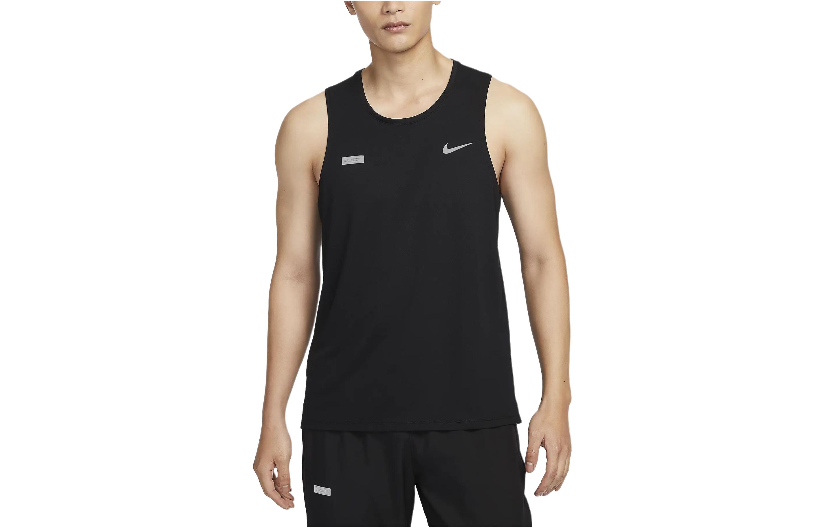 Nike Tank Tops Men s Black Crew Neck Moderate Straight Fit FN3987-010 S