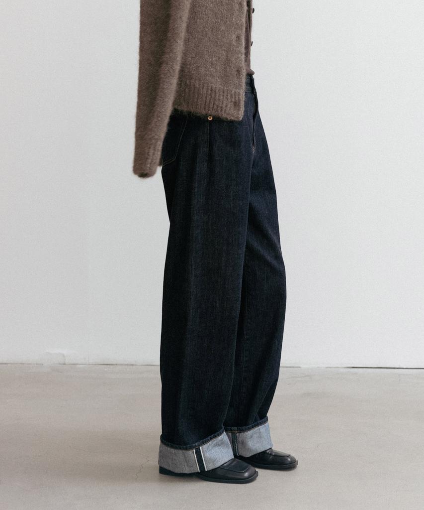 Beullaengkeulumumeon Selvedge Denim Pants_Dark Blue