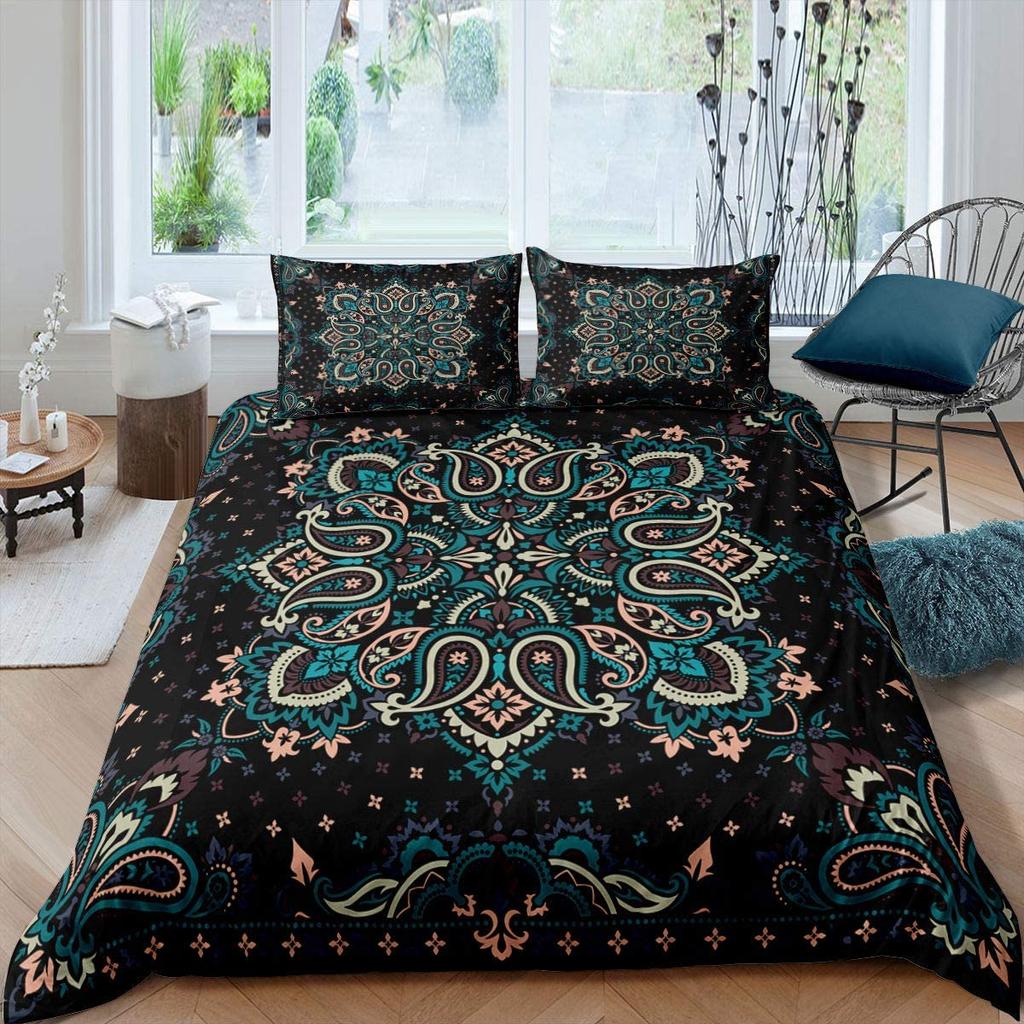 Polyester Comfortable Floral Pattern Duvet Cover Set With Duvet Cover And Pillowcases King Queen Twin Sizes For All Ages