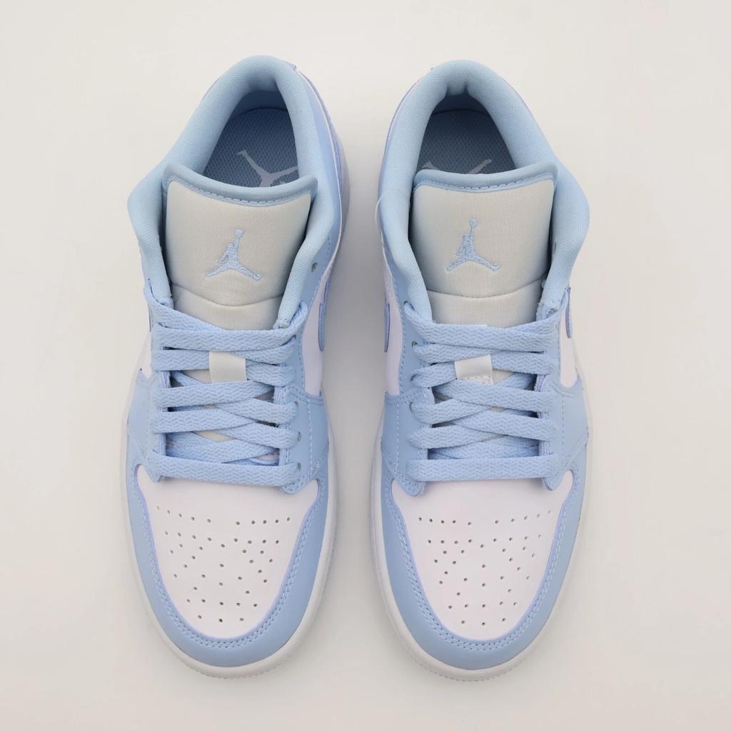 DC0774-141 Nike Jordan 1 Low Aluminum Ice Blue White Sky University (Women's)