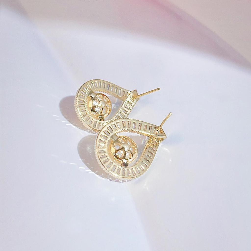 CMM Korean Style Artificial Pearl Gold Color Water Drop Stud Earrings Party Big Ear Studs Woman Jewellery