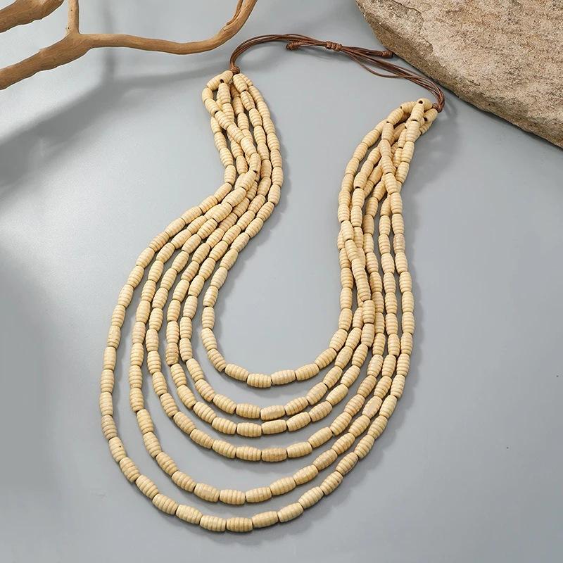 

Вирусное TikTok Эстетика Y2K Бохо Радужное Многослойное Ожерелье из Бисера Ручной Работы Красочный Чокер-Цепочка из Речного Жемчуга для Многослойности