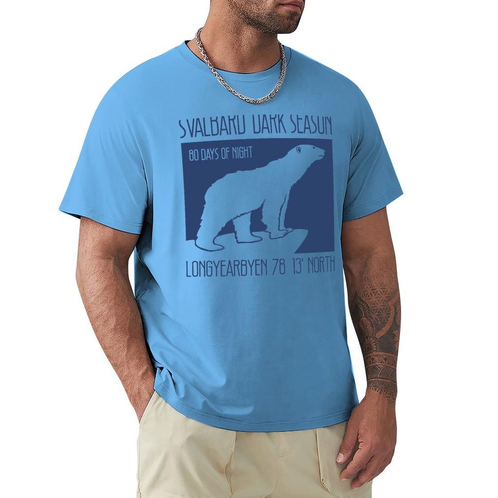 Svalbard Dark Season T-Shirt Heavyweights Custom T Shirt Shirts Graphic Tees Clothing For Men