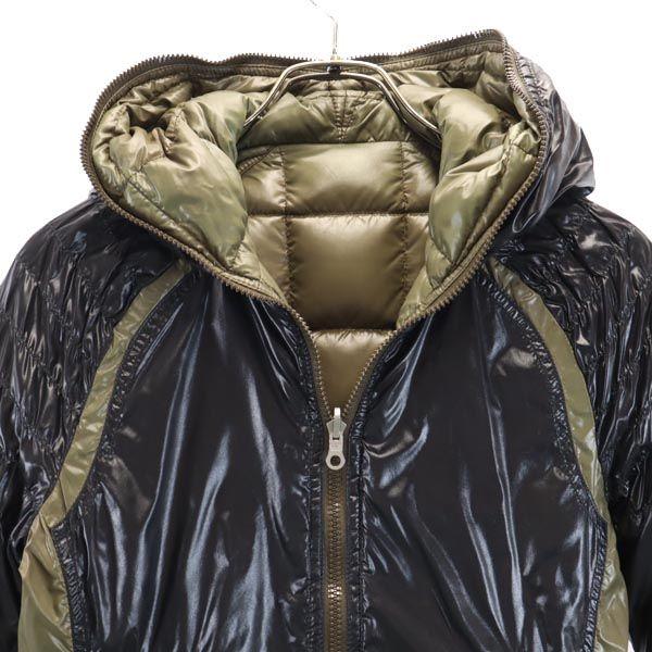 DUVETICA reversible Down jacket 40 Black/Brown hood Women Used