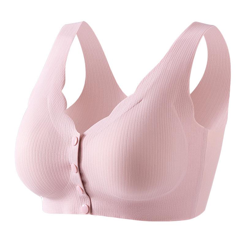 Mom's Push-Up Seamless Front Closure Bra - Wire-Free, Anti-Sag, Vest Style for Middle-Aged Women