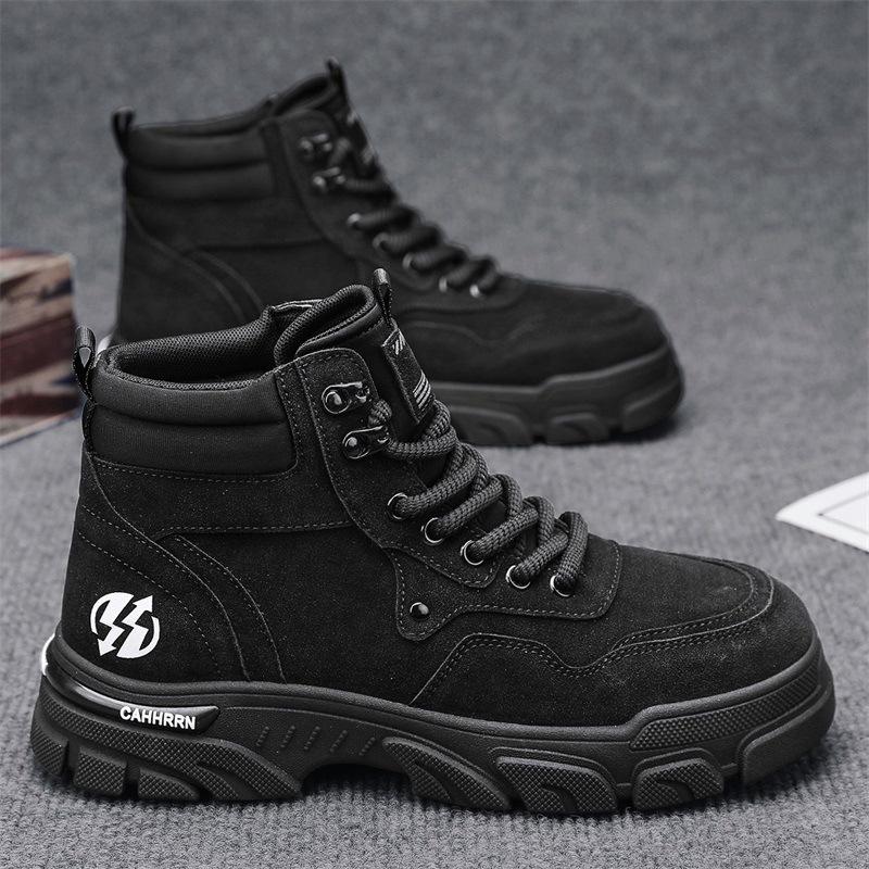 

Men s boots autumn and winter high-top Martin boots men s fleece leather locomotive tooling shoes men s outdoor 2024 new casual trendy boots 39
