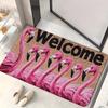 Flamingo Welcome Mat Anti Slip Pink Flamingo Suitable Foyer Bathroom Bedroom Living Room Camping and Yoga Flamingo Decoration