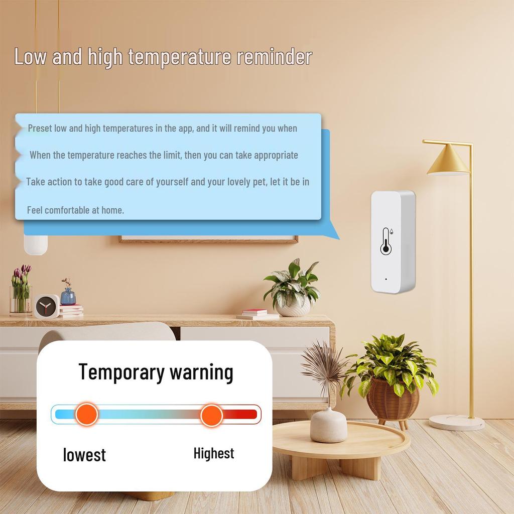 Cozylife Smart WiFi Thermometer & Hygrometer Compatible with Alexa & Google Voice