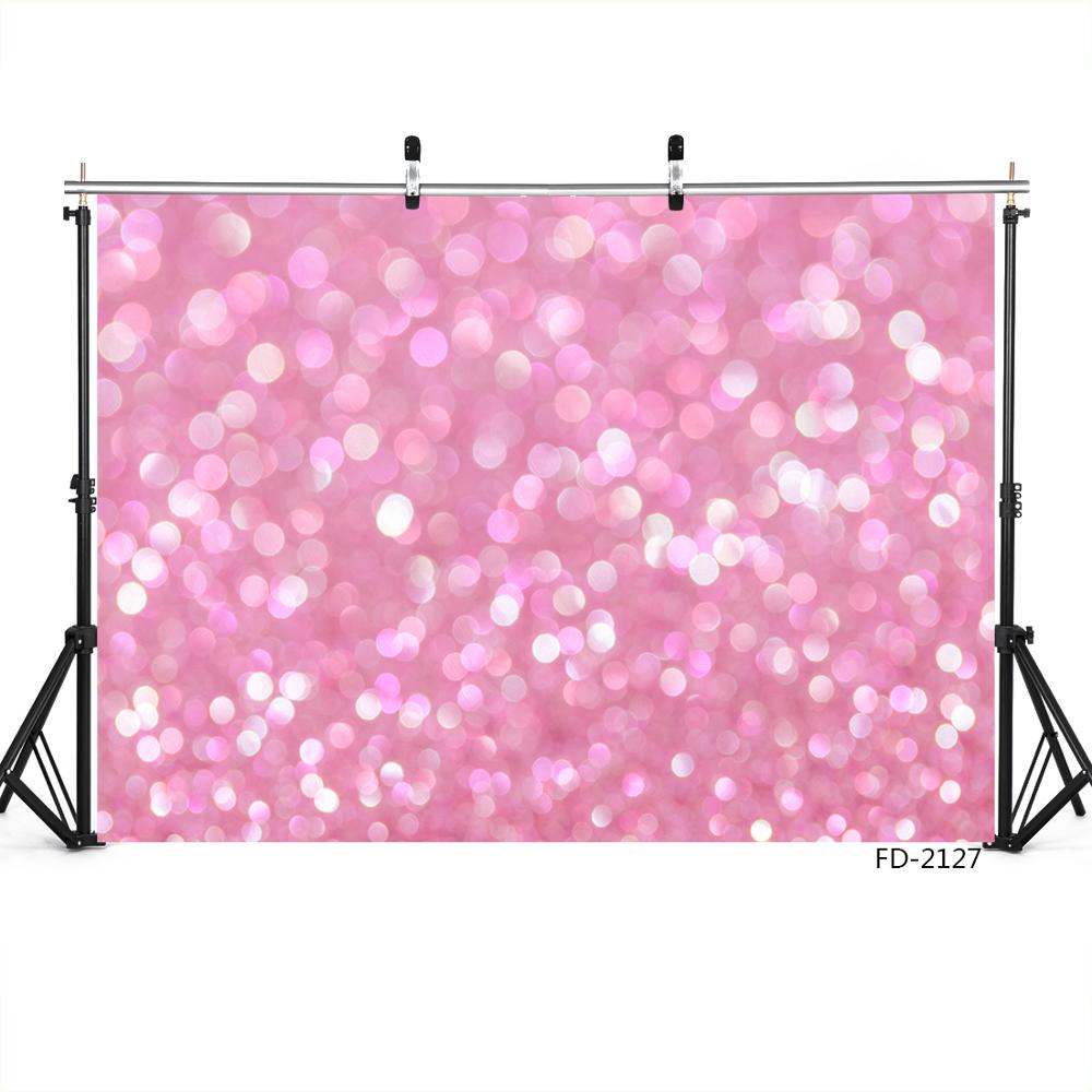 Růžové Bokeh Třpytky Portrét Dětské Fotografie Pozadí Vinylové Foto Pozadí Pro Foto Studio Oslava Narození Dítěte Fotokoutek
