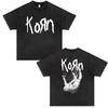 2026 Summer Hot Sale Bestselling Rock Band Korn Washed New Arrival T-shirts Men Women Hip Hop Punk Streetwear Oversized Tshirt