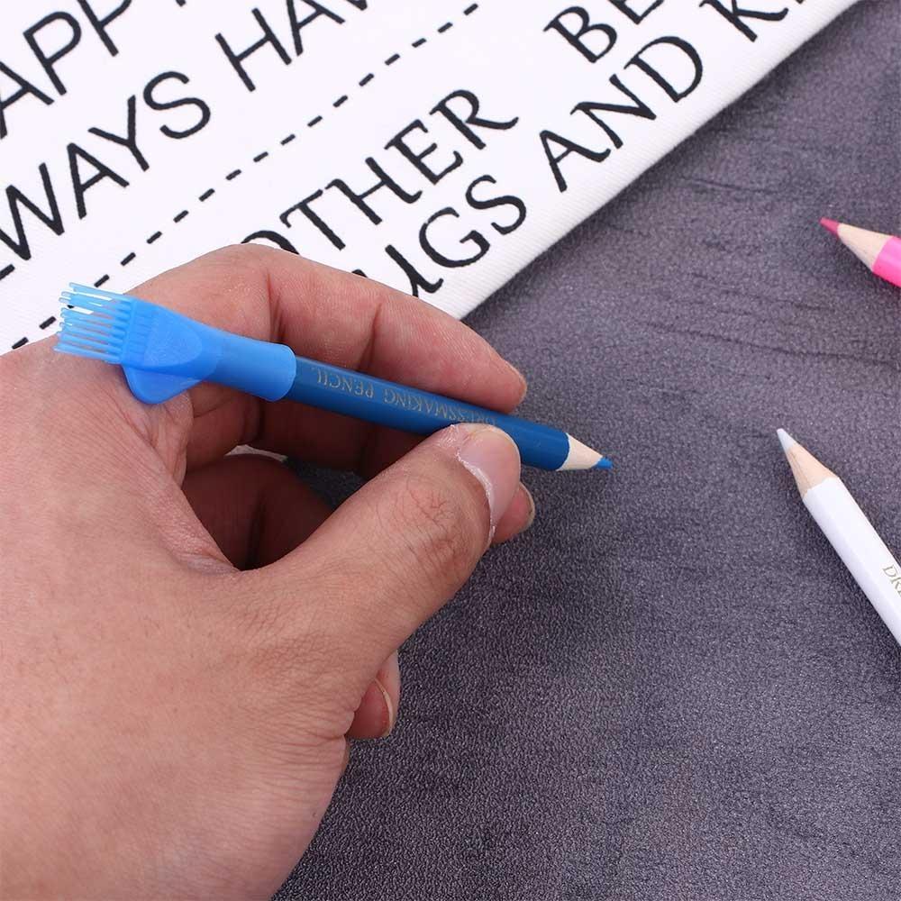 3 Pcs/set Creative Red,Blue,White Tracing Tools with Brush Cap Dressmaker Tools Water Soluble Pen Fabric Pencils Sewing Marker