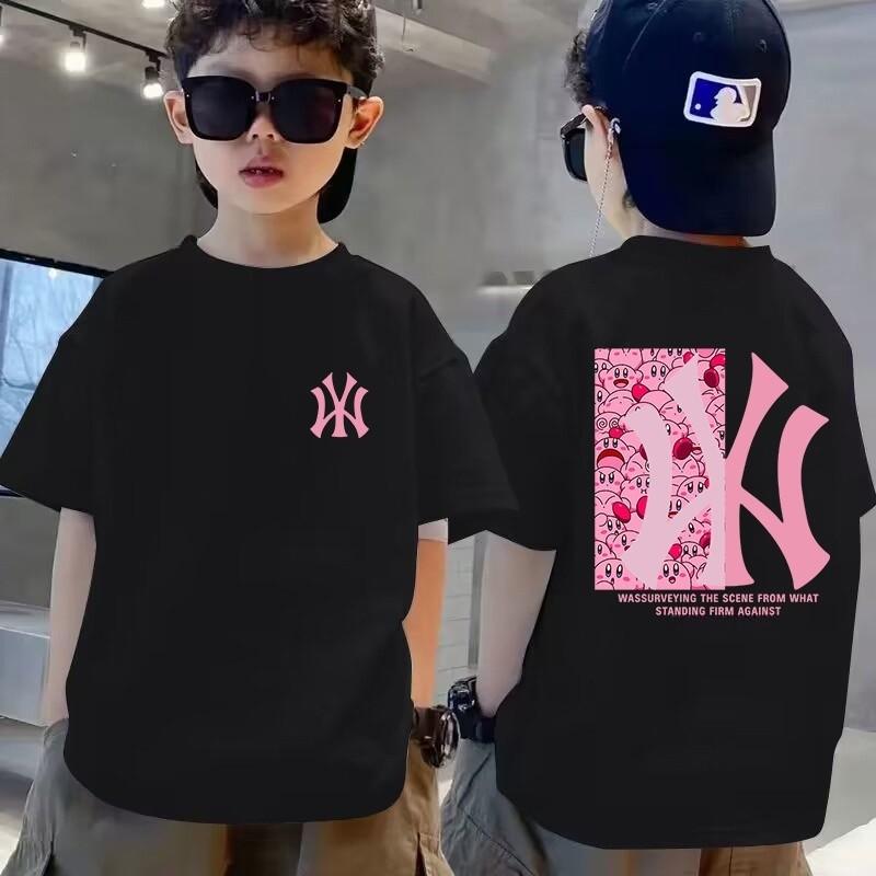 Cute casual T-shirt for boys and girls, fashionable printed T-shirt for children