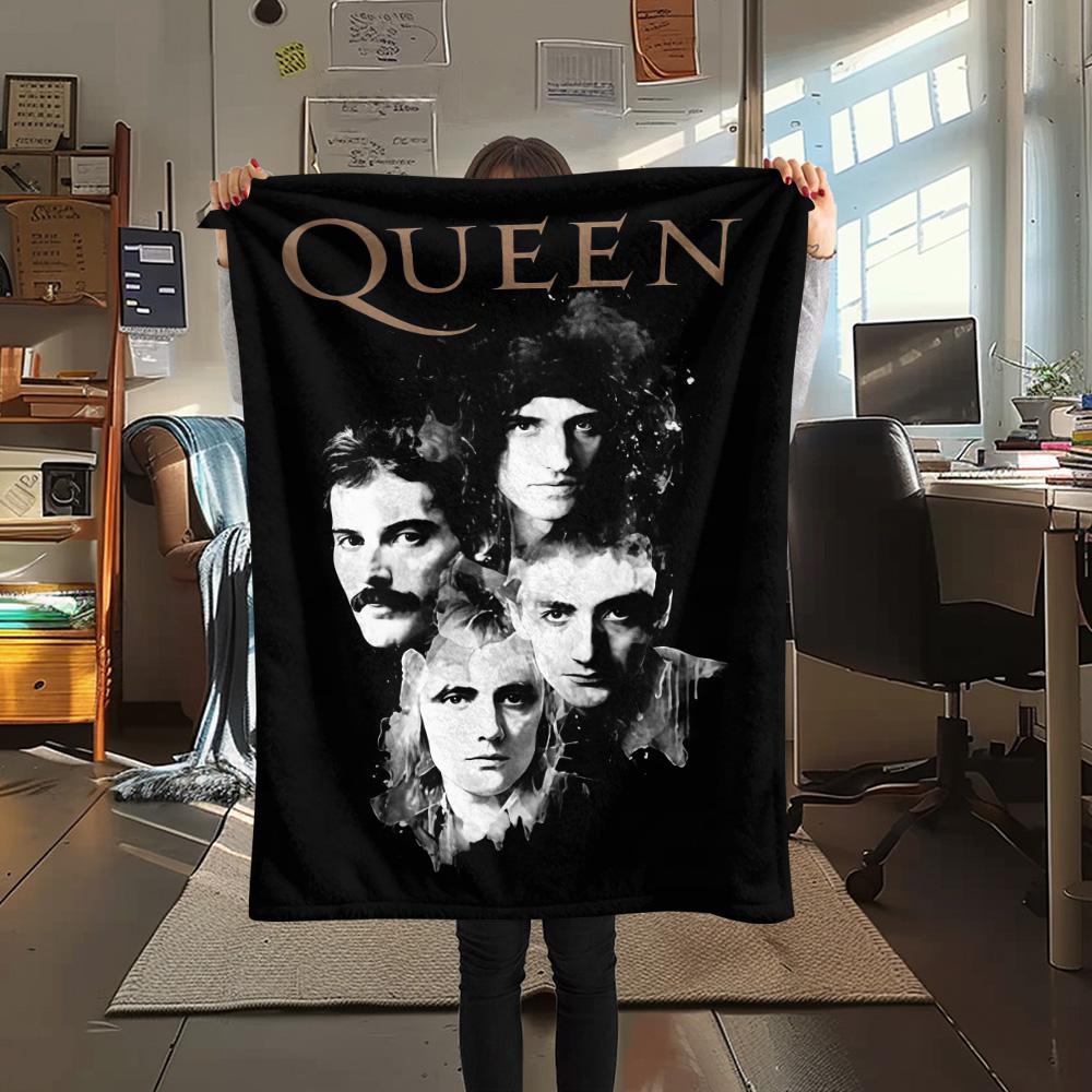 1PC Classic rock bands Print FlAannel Blanket, High quality Comfortable for All Seasons, Home Decor, Warmth and Comfort
