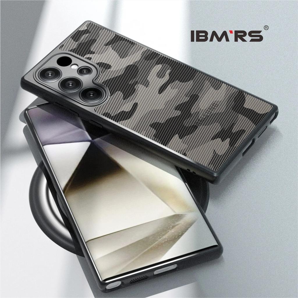 (Comes with Wrist strap)IBMRS for Samsung Galaxy S24 Ultra Case,Frosted Transparent Shockproof Protection Case