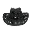 Sombrero de Vaquero Clásico Vintage Hueco Unisex Borde Rizado Ala Ancha Sombrero de Sol para Hombre Sombrero de Pesca
