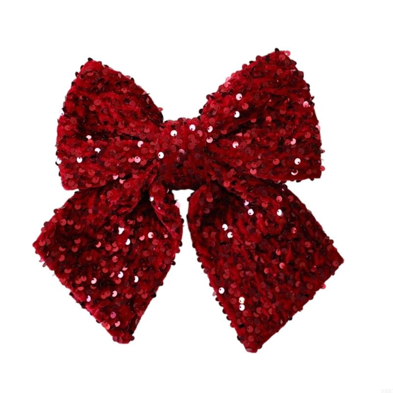 Velvets Holiday Bows Decoration Easy to Hanging Bowknot Pendant for Tree Window